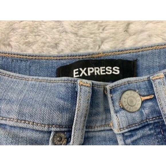 Express Size 00 Womens Jeans Ankle Legging High Rise Stretch Light Wash - Picture 2 of 4